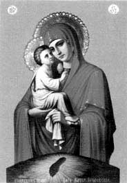 Чудотворная икона Почаевской Божией Матери из Свято-Успенской Почаевской Лавры